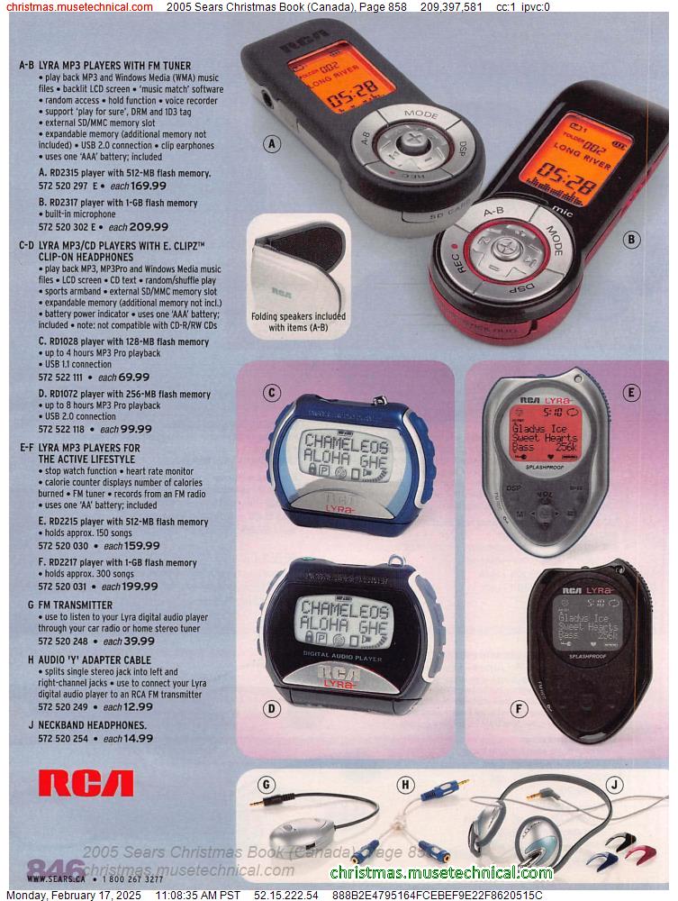 2005 Sears Christmas Book (Canada), Page 858