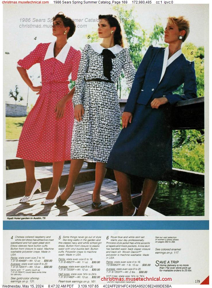 1986 Sears Spring Summer Catalog, Page 169