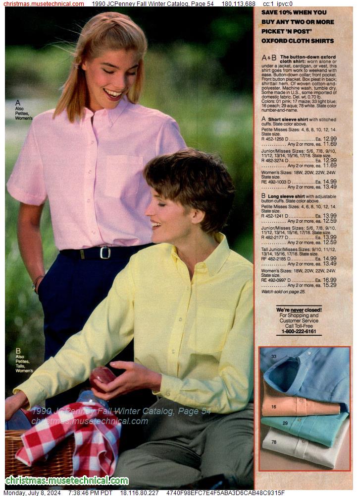 1990 JCPenney Fall Winter Catalog, Page 54