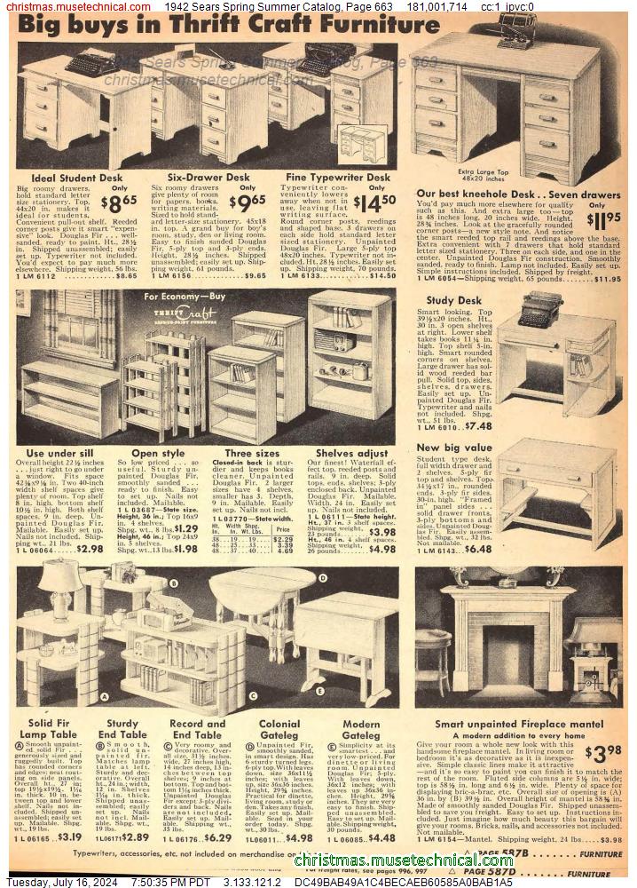 1942 Sears Spring Summer Catalog, Page 663