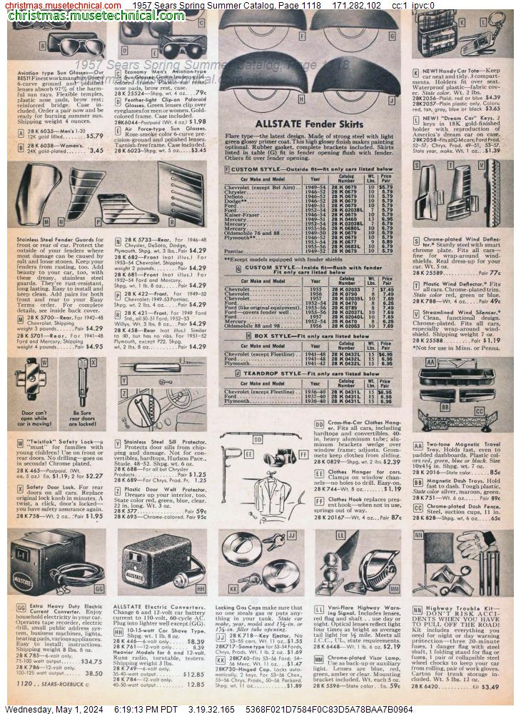 1957 Sears Spring Summer Catalog, Page 1118