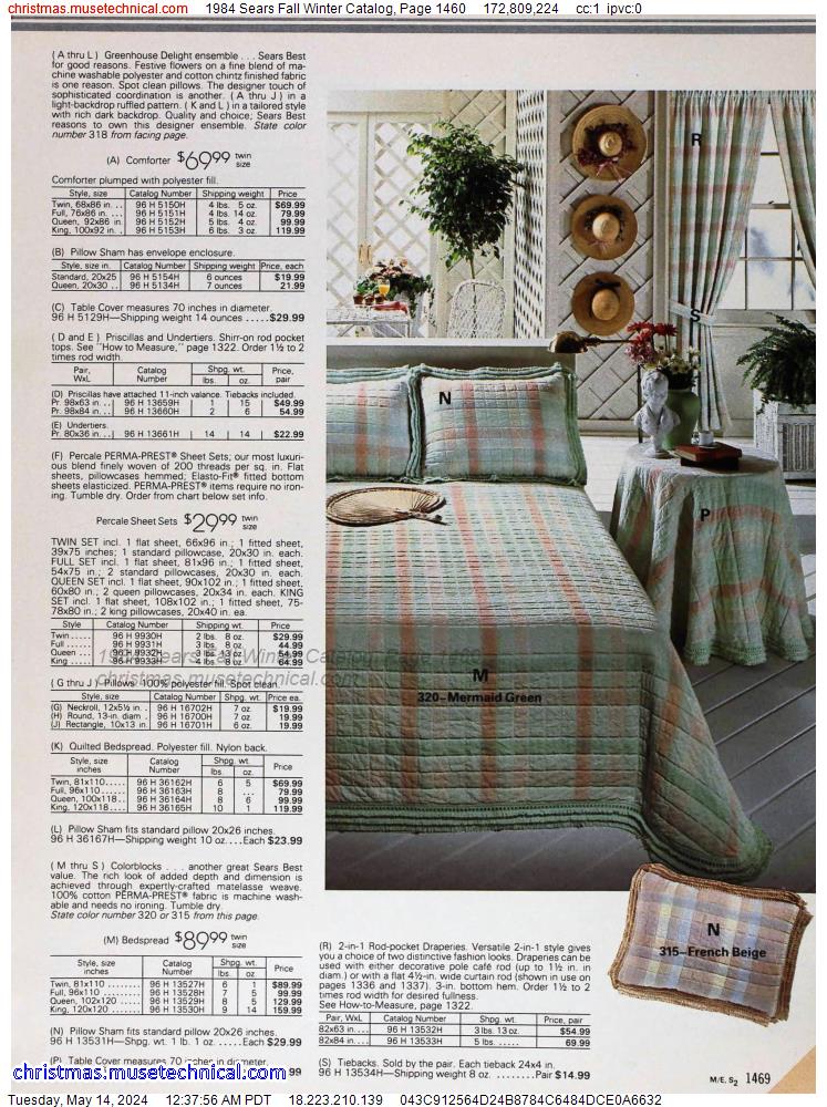 1984 Sears Fall Winter Catalog, Page 1460