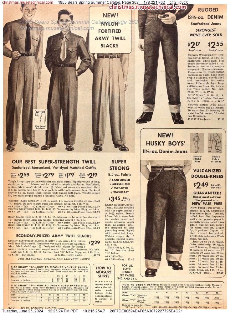 1955 Sears Spring Summer Catalog, Page 362