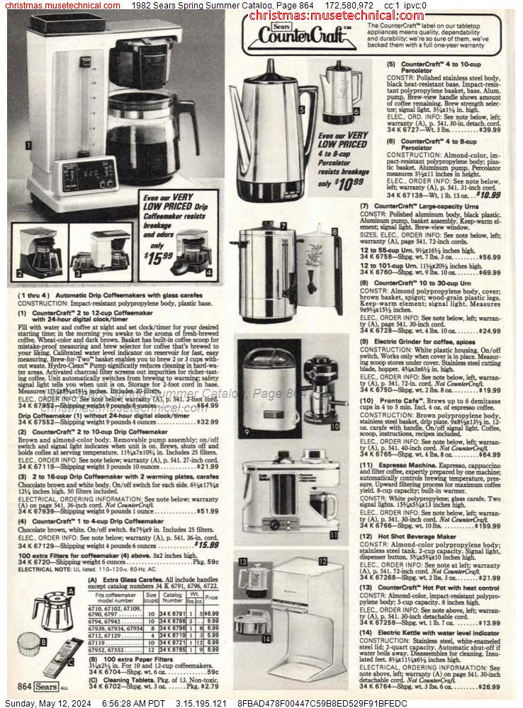1982 Sears Spring Summer Catalog, Page 864