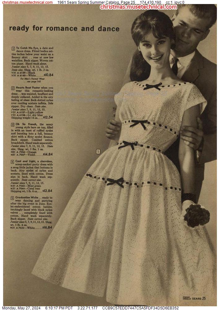 1961 Sears Spring Summer Catalog, Page 25