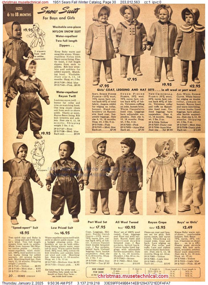 1951 Sears Fall Winter Catalog, Page 30