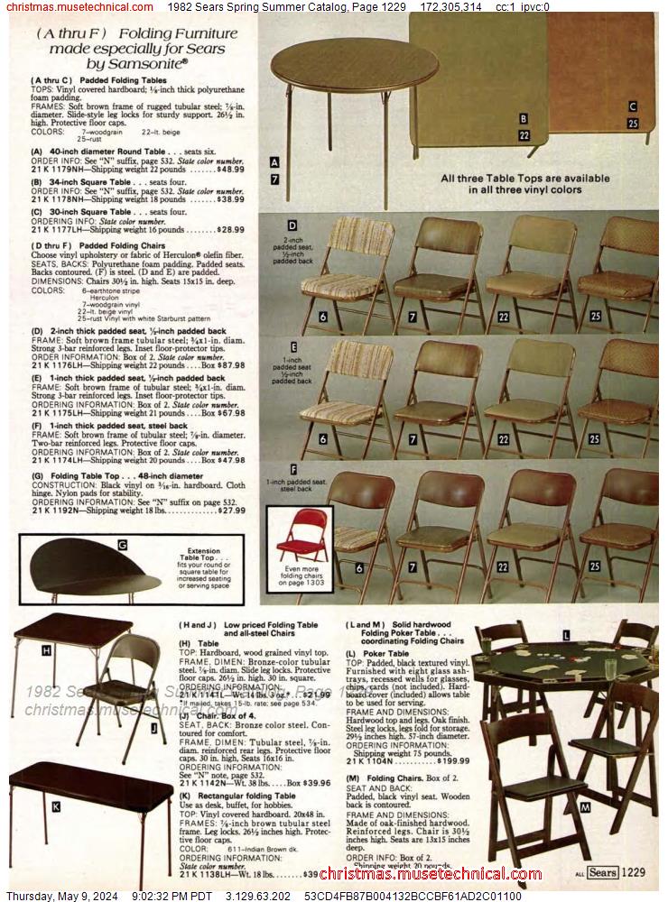 1982 Sears Spring Summer Catalog, Page 1229