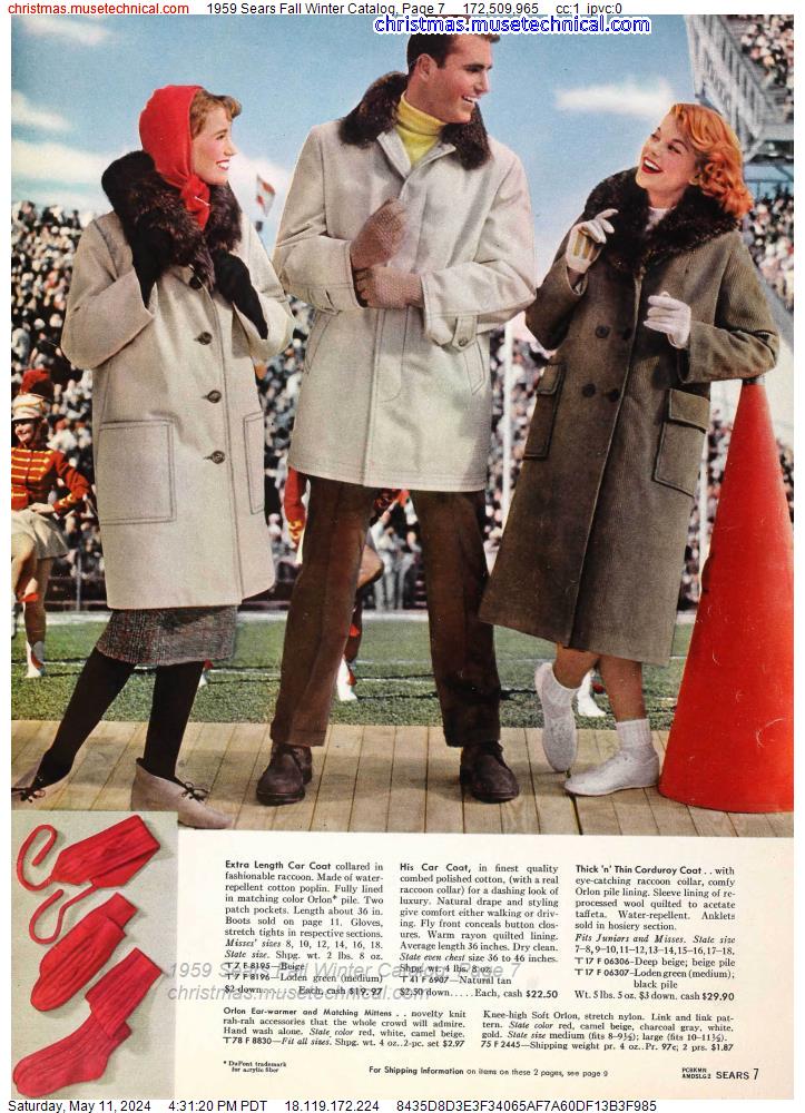 1959 Sears Fall Winter Catalog, Page 7