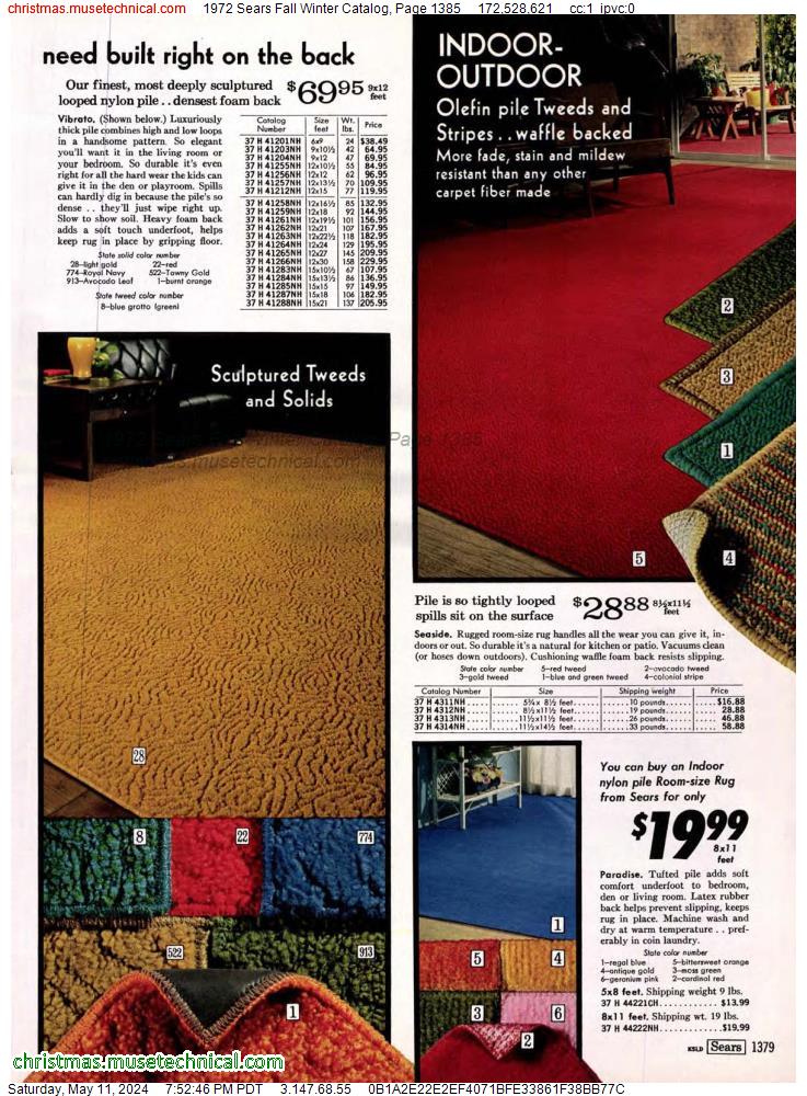 1972 Sears Fall Winter Catalog, Page 1385