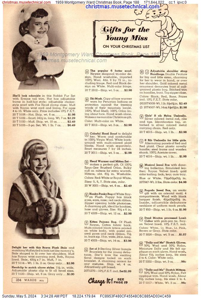 1959 Montgomery Ward Christmas Book, Page 188