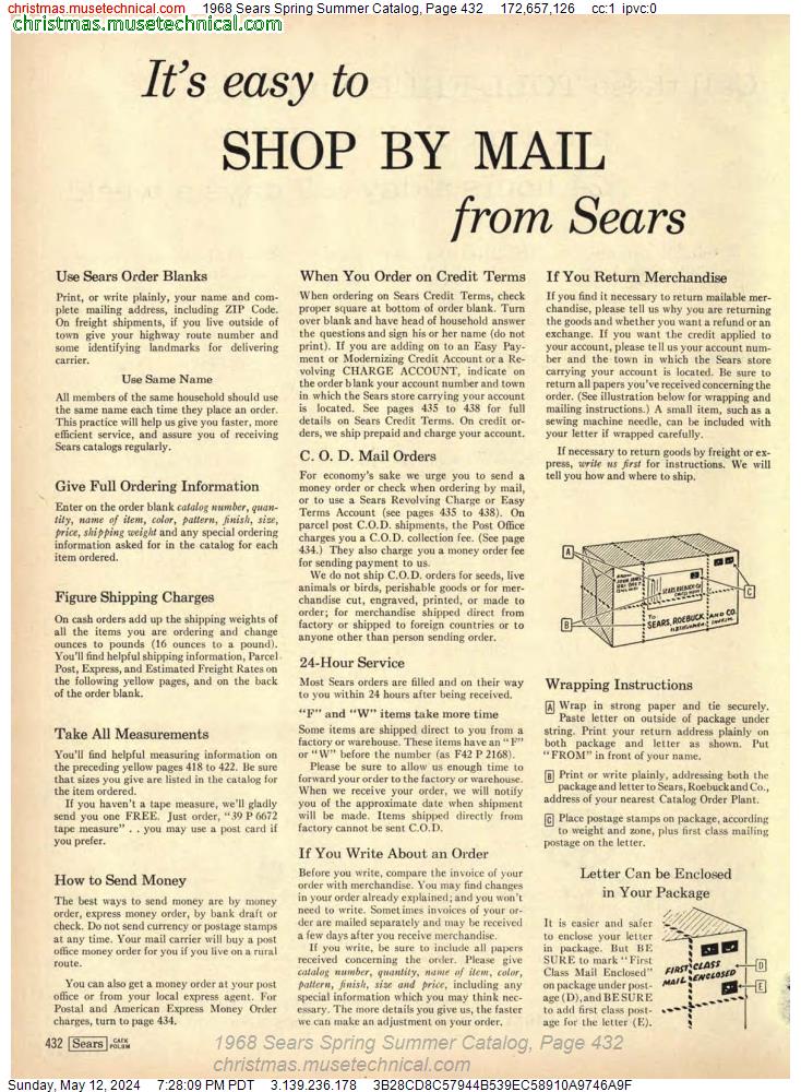 1968 Sears Spring Summer Catalog, Page 432