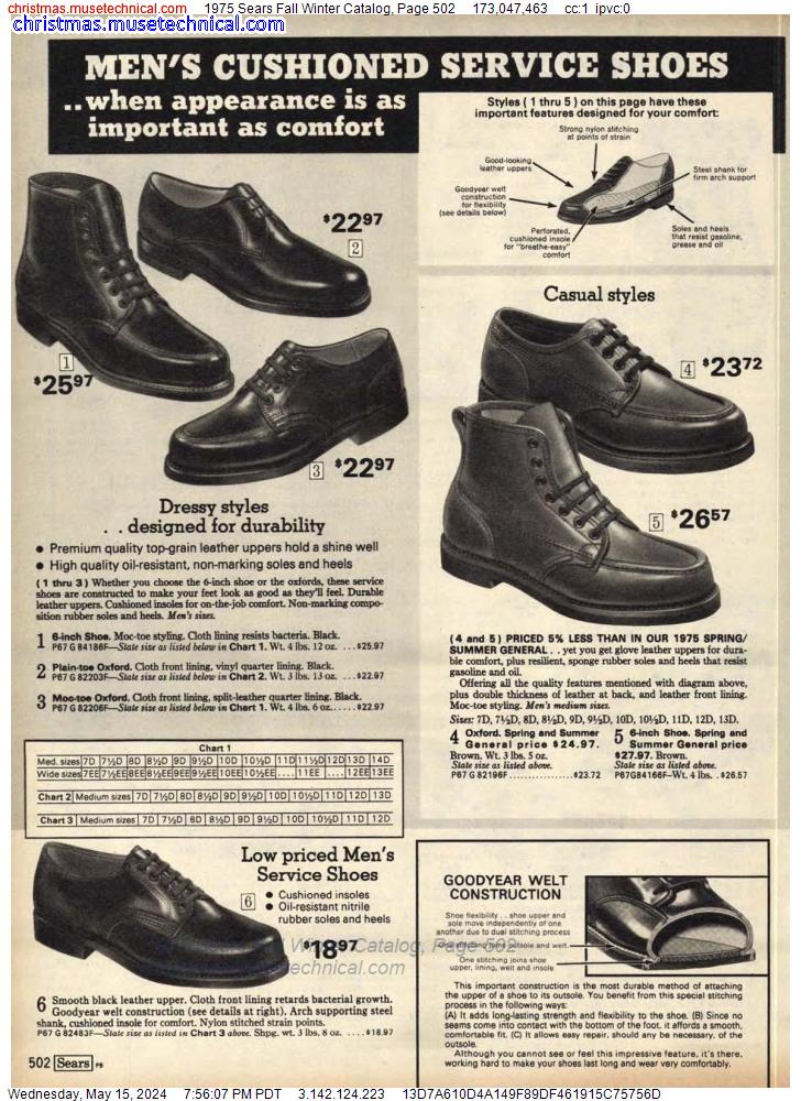 1975 Sears Fall Winter Catalog, Page 502