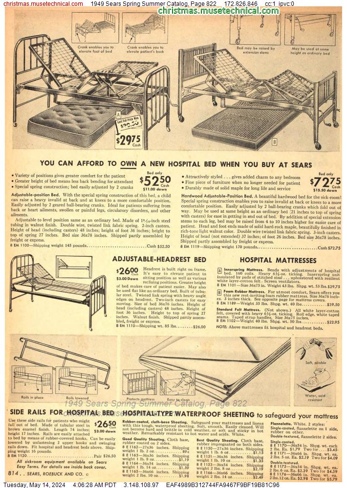 1949 Sears Spring Summer Catalog, Page 822