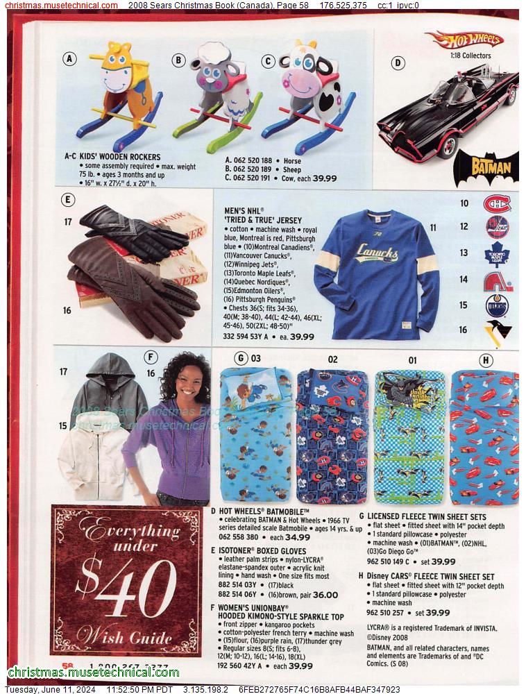 2008 Sears Christmas Book (Canada), Page 58