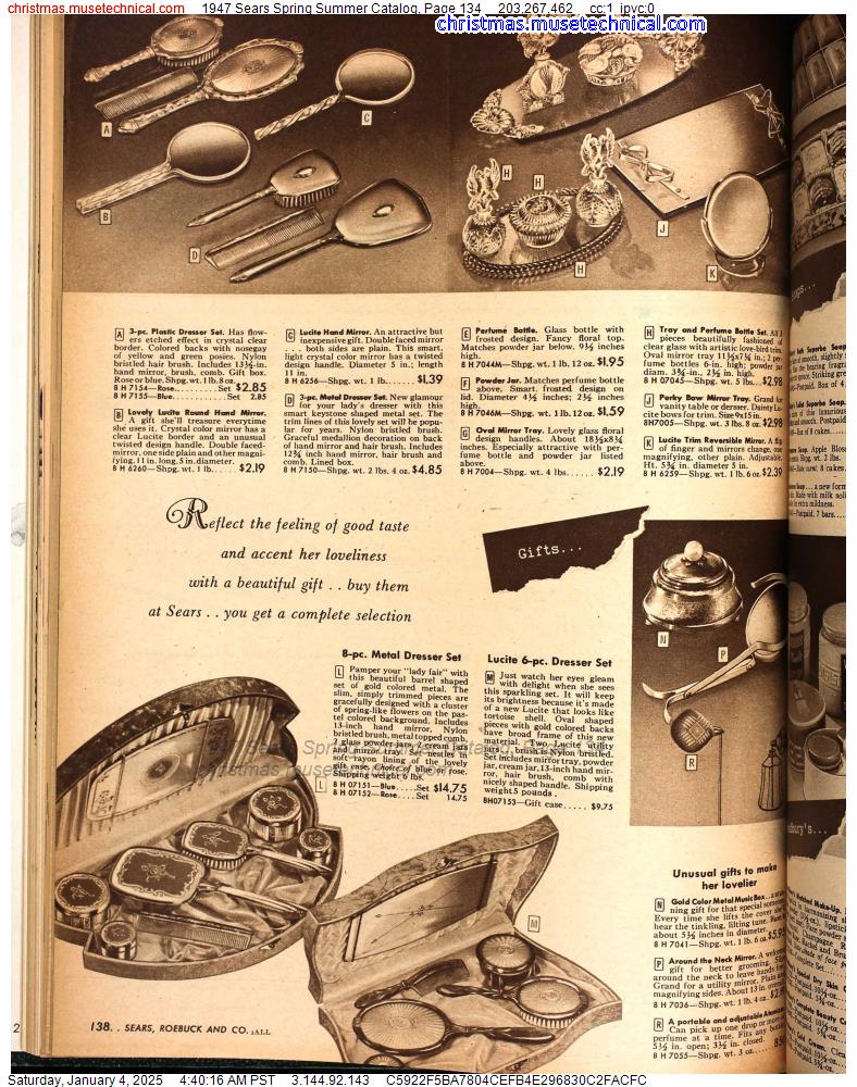 1947 Sears Spring Summer Catalog, Page 134