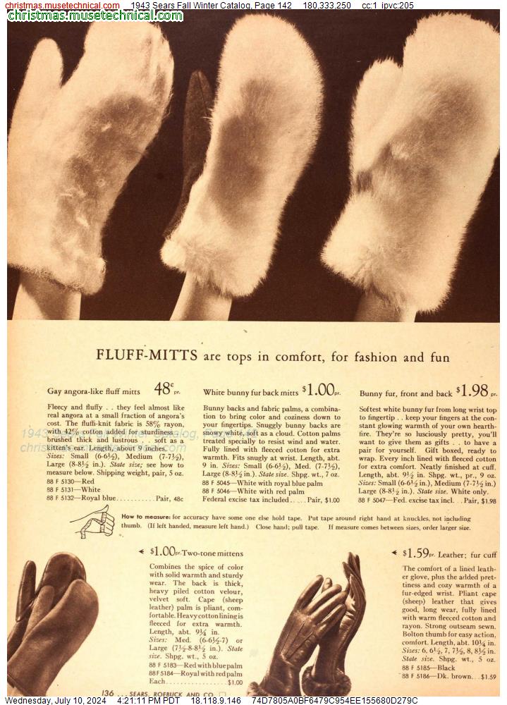 1943 Sears Fall Winter Catalog, Page 142