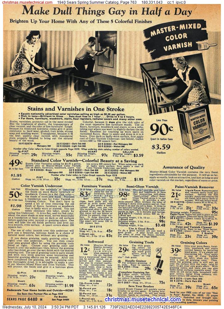 1940 Sears Spring Summer Catalog, Page 763