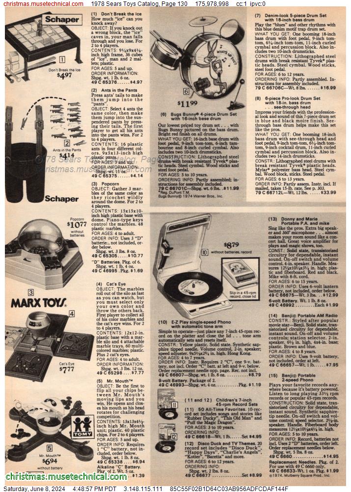 1978 Sears Toys Catalog, Page 130