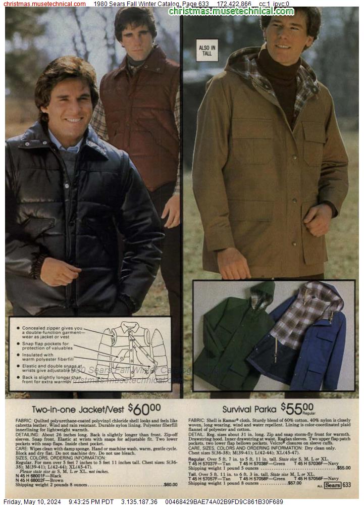 1980 Sears Fall Winter Catalog, Page 633