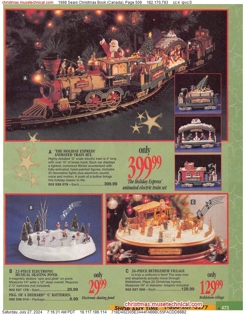1998 Sears Christmas Book (Canada), Page 509