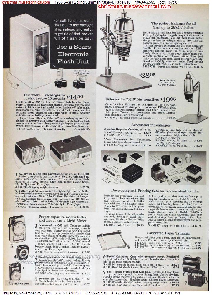 1966 Sears Spring Summer Catalog, Page 816