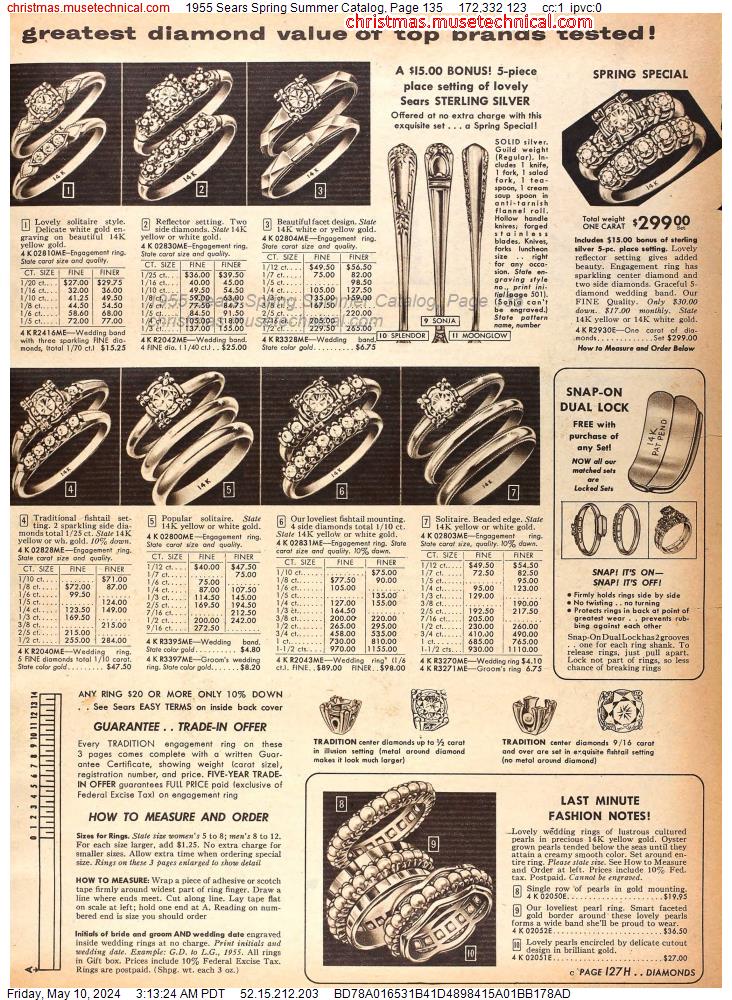 1955 Sears Spring Summer Catalog, Page 135