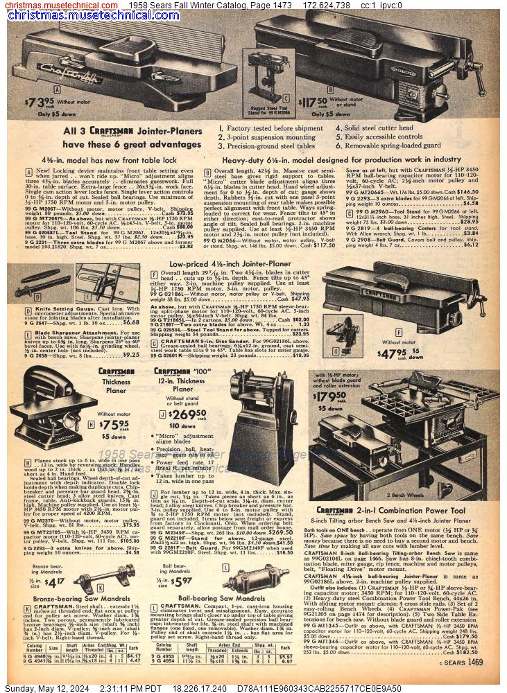 1958 Sears Fall Winter Catalog, Page 1473