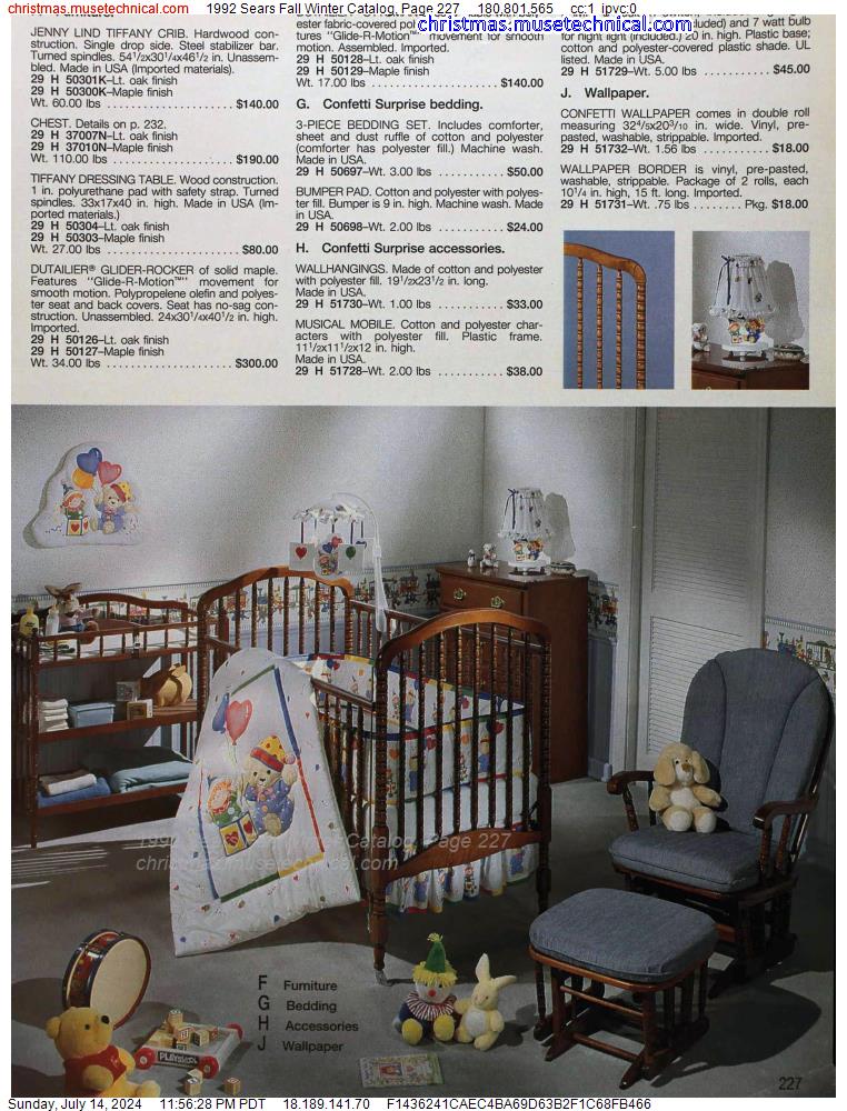 1992 Sears Fall Winter Catalog, Page 227