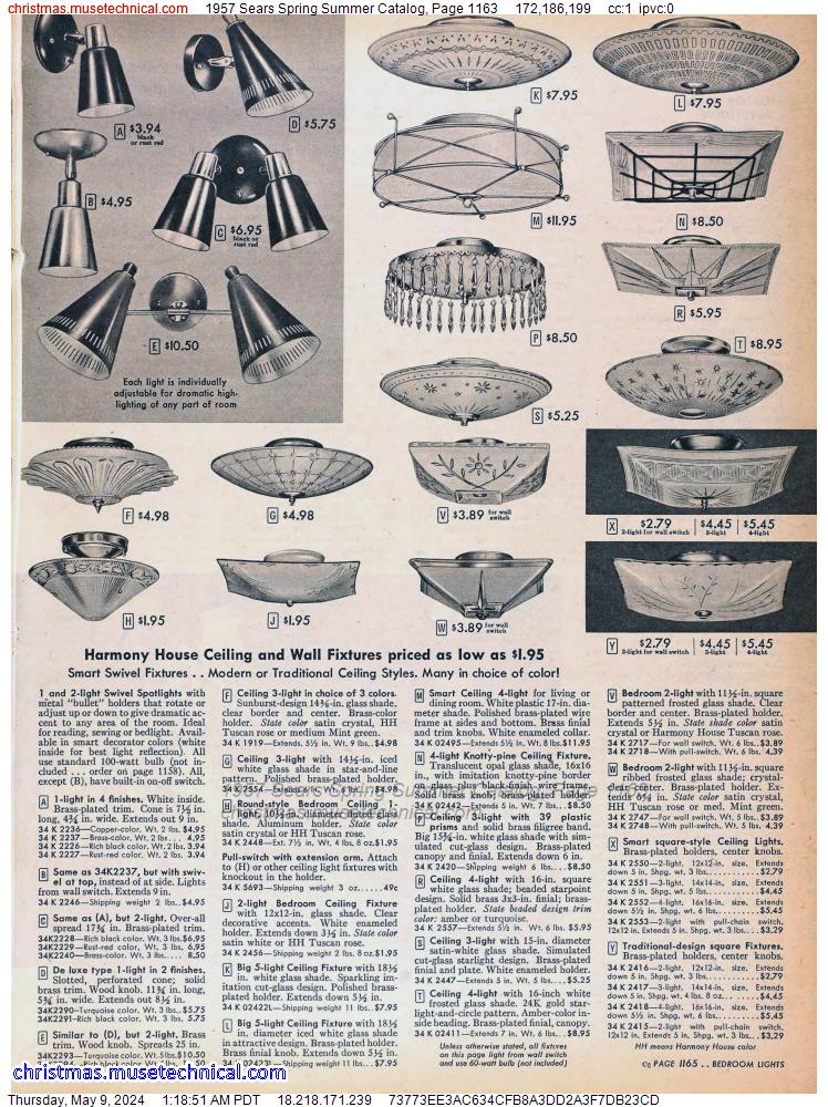 1957 Sears Spring Summer Catalog, Page 1163