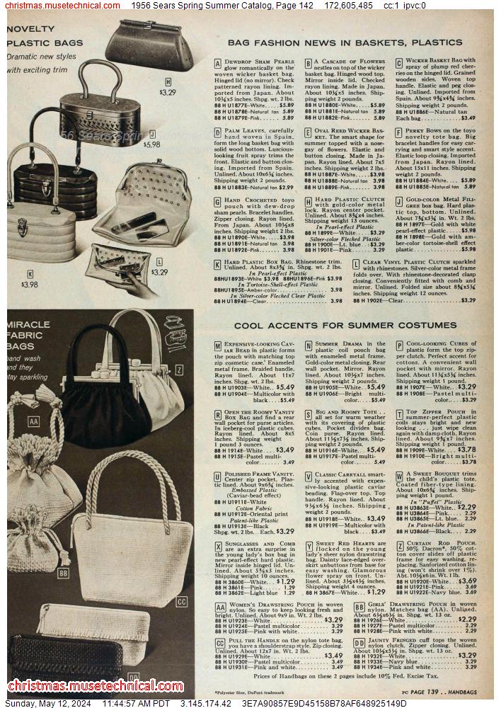 1956 Sears Spring Summer Catalog, Page 142