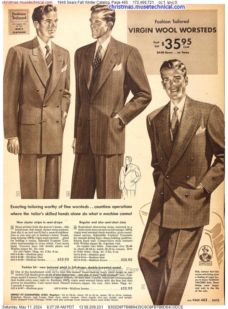 1949 Sears Fall Winter Catalog, Page 465