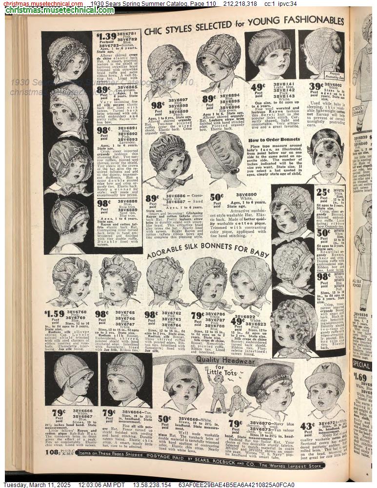 1930 Sears Spring Summer Catalog, Page 110