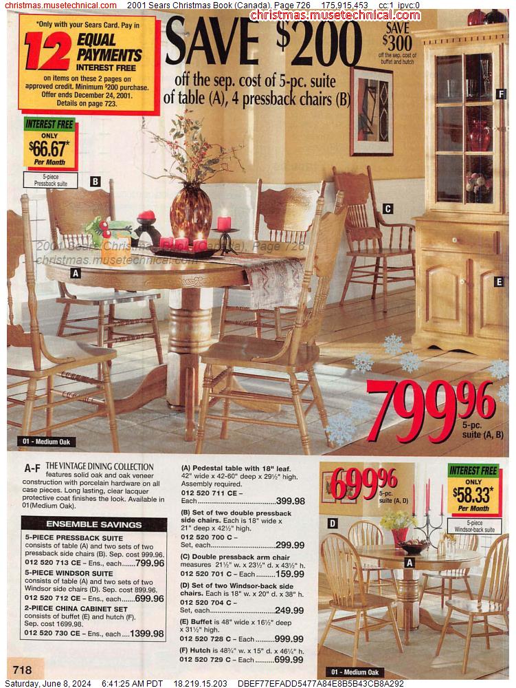 2001 Sears Christmas Book (Canada), Page 726