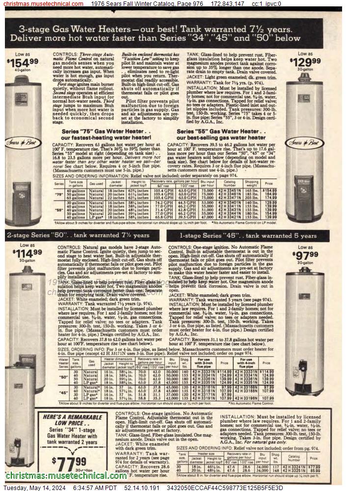 1976 Sears Fall Winter Catalog, Page 976