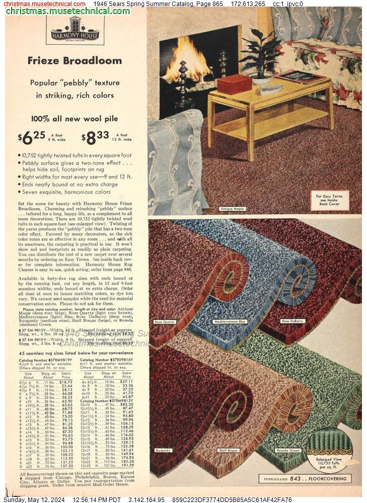 1946 Sears Spring Summer Catalog, Page 865