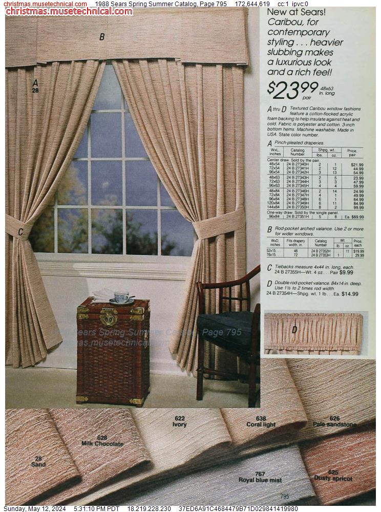 1988 Sears Spring Summer Catalog, Page 795
