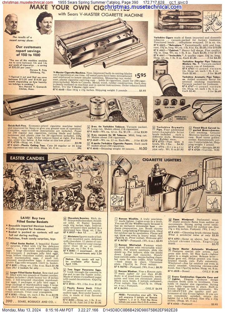 1955 Sears Spring Summer Catalog, Page 390