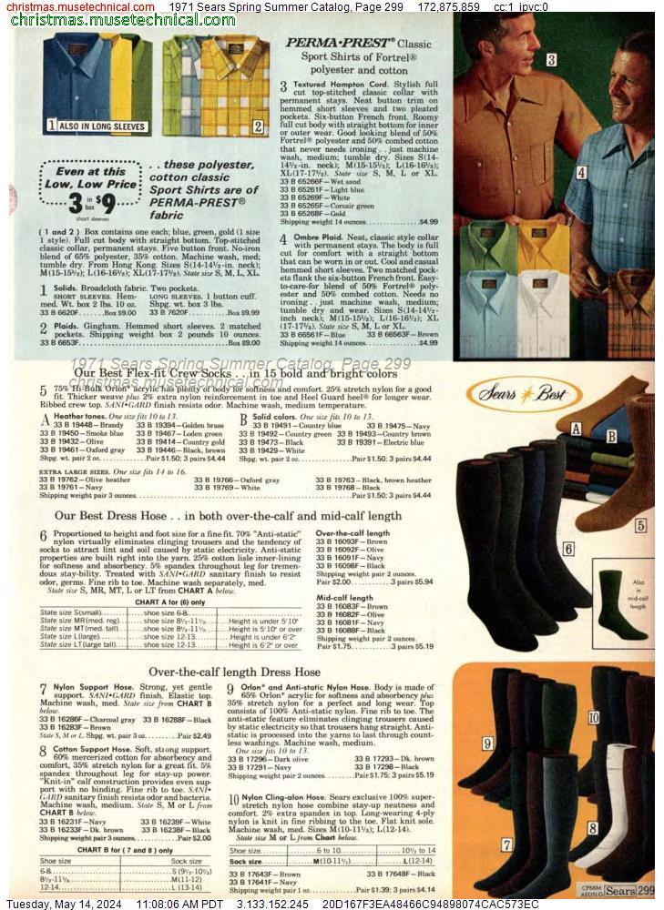 1971 Sears Spring Summer Catalog, Page 299