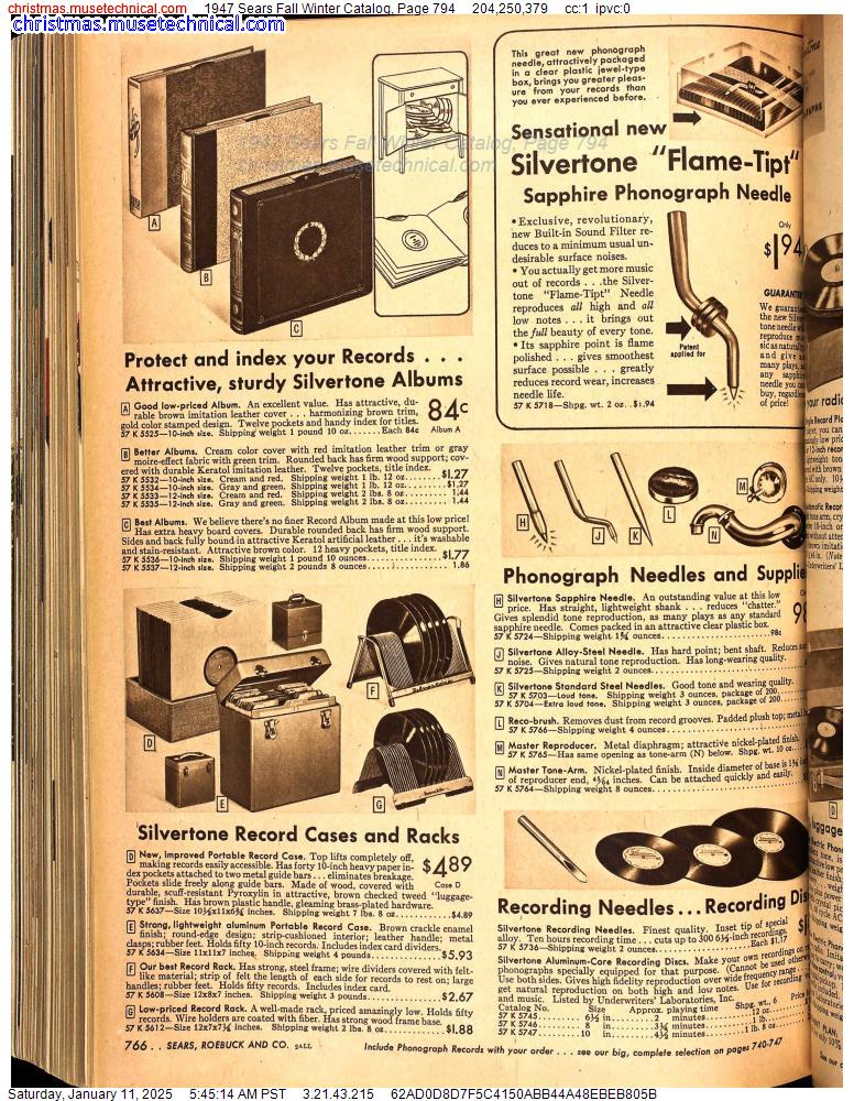 1947 Sears Fall Winter Catalog, Page 794