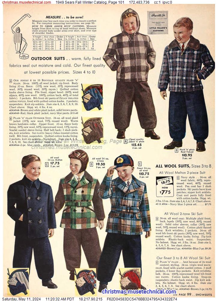 1949 Sears Fall Winter Catalog, Page 101