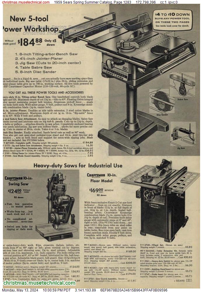 1959 Sears Spring Summer Catalog, Page 1283