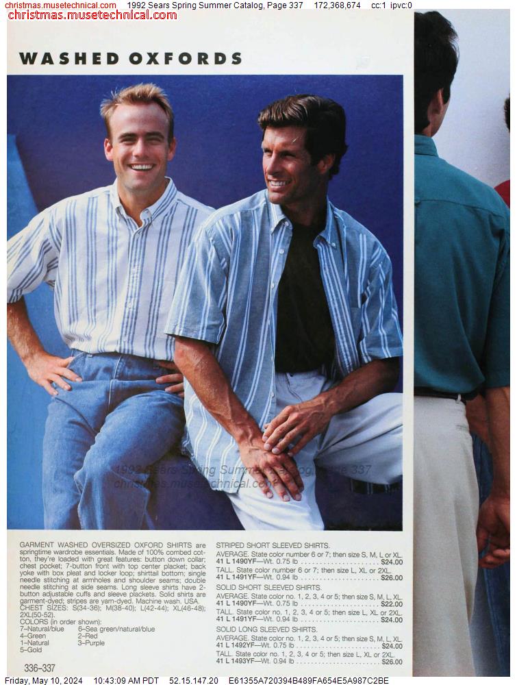 1992 Sears Spring Summer Catalog, Page 337 - Catalogs & Wishbooks