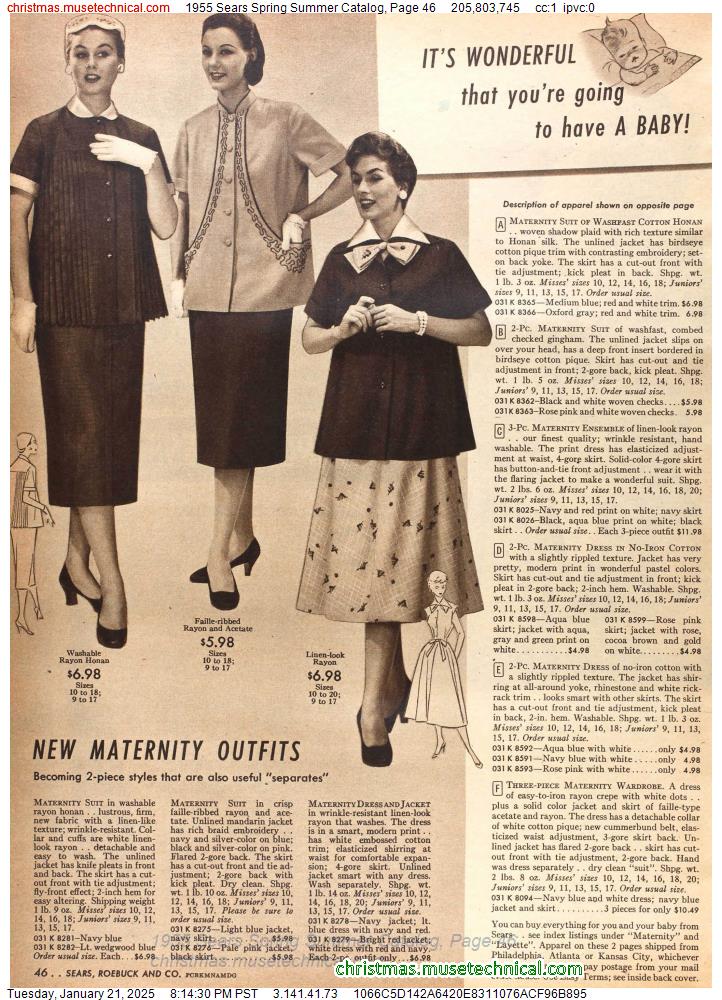 1955 Sears Spring Summer Catalog, Page 46