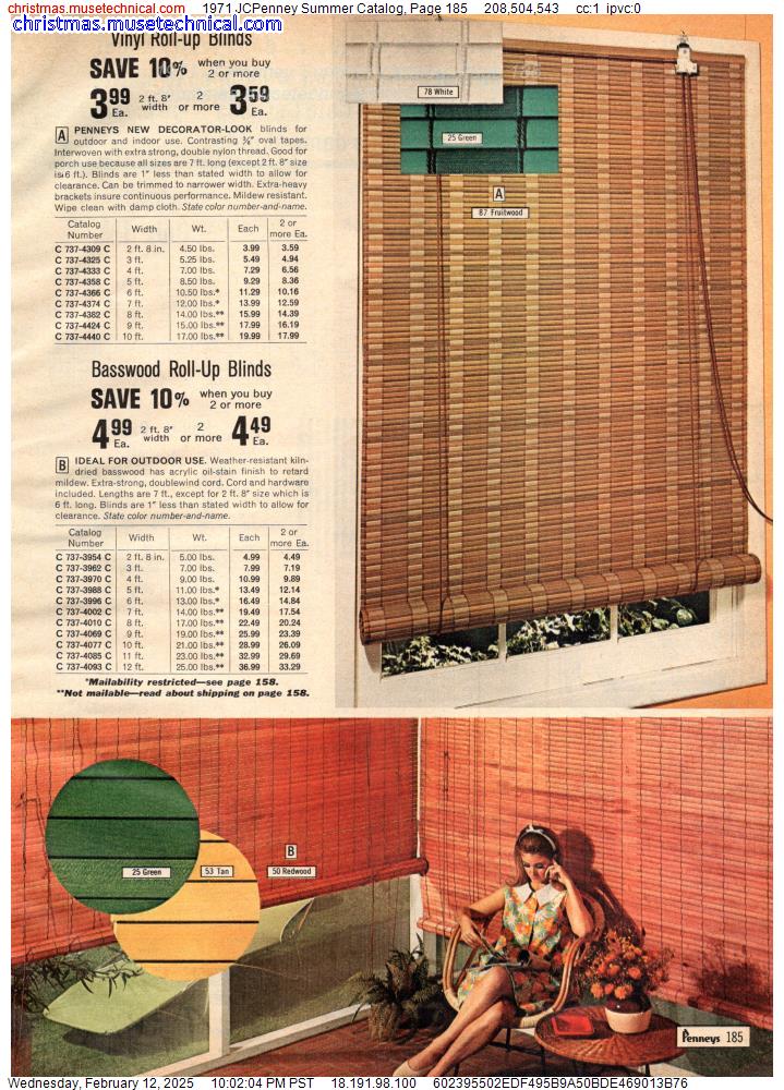 1971 JCPenney Summer Catalog, Page 185