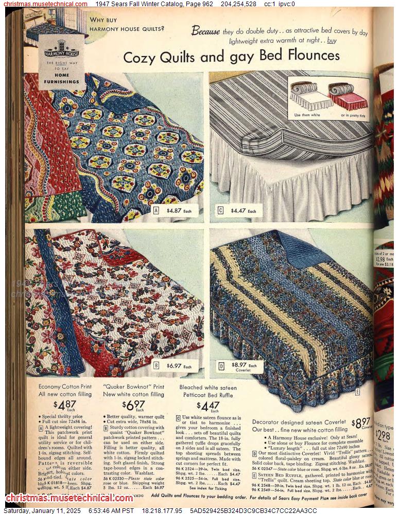 1947 Sears Fall Winter Catalog, Page 962