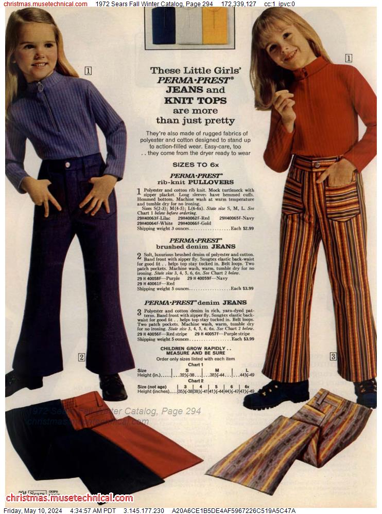 1972 Sears Fall Winter Catalog, Page 294
