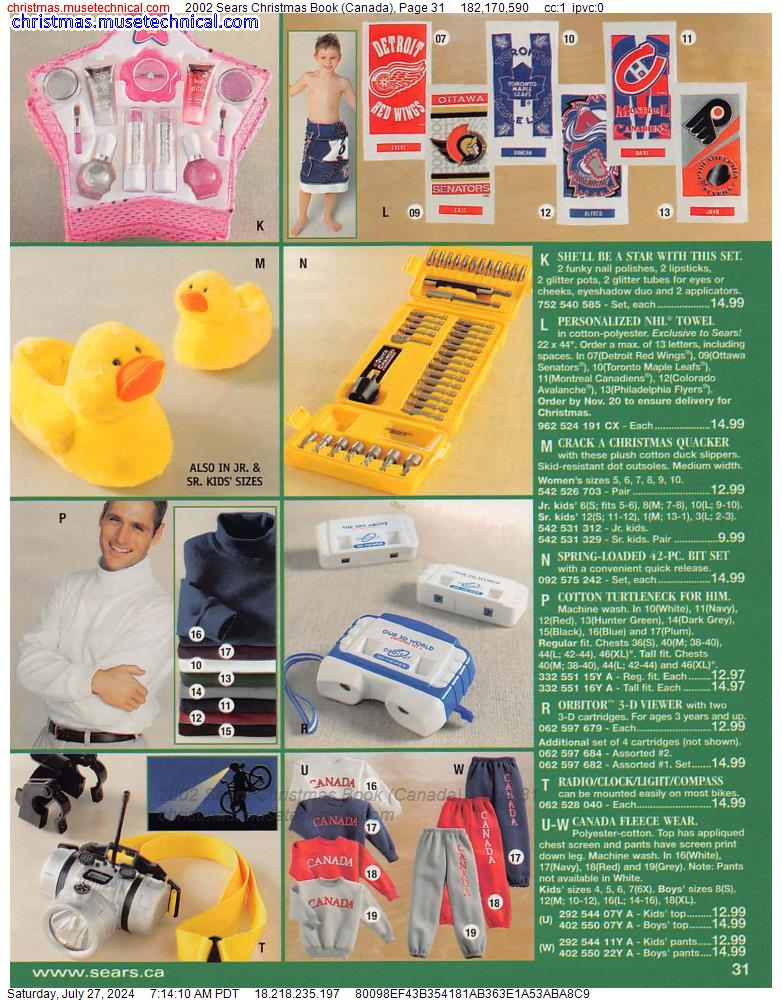 2002 Sears Christmas Book (Canada), Page 31