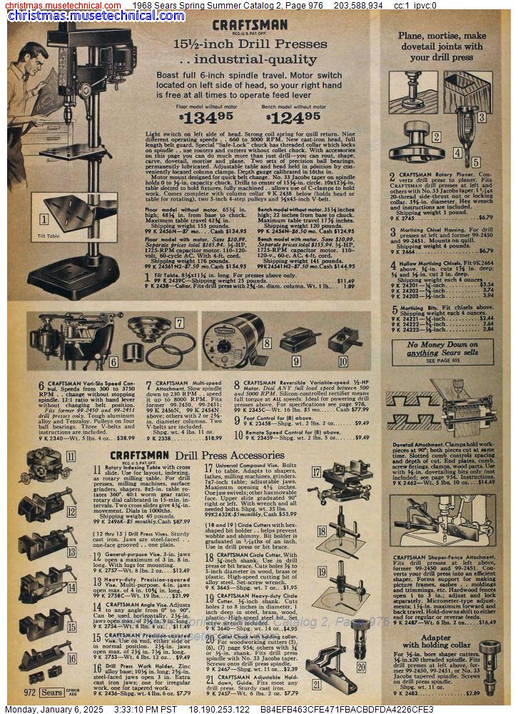 1968 Sears Spring Summer Catalog 2, Page 976