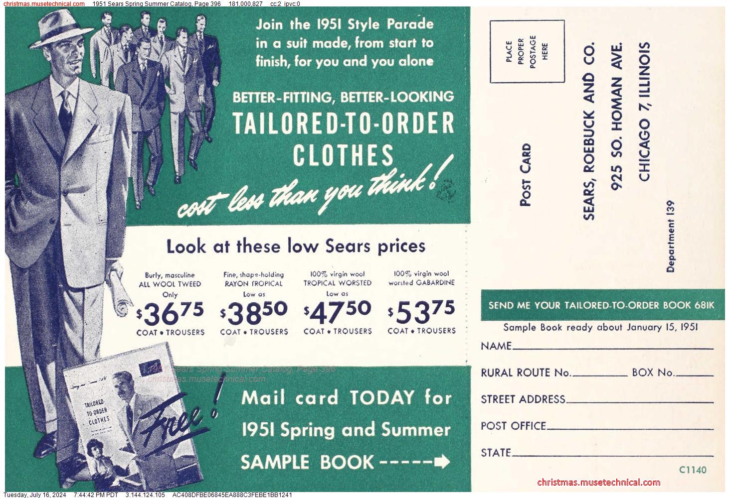 1951 Sears Spring Summer Catalog, Page 396
