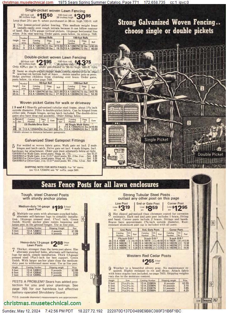 1975 Sears Spring Summer Catalog, Page 771